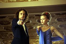 Heath Ledger and Julia Stiles in "Ten Things I Hate About You"